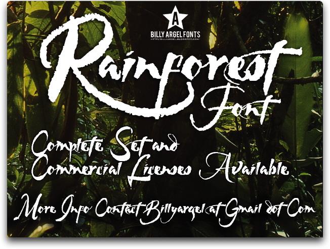 Free RAINFOREST Font