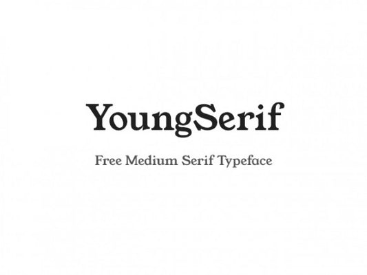 Free YoungSerif A medium serif typeface