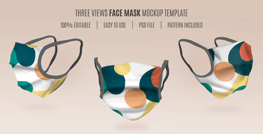 Free 3D Mask Mockup Template Psd