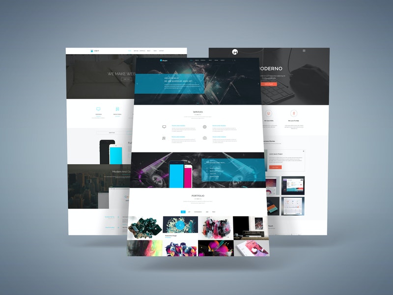 Free 3D Web Presentation Mock-Up