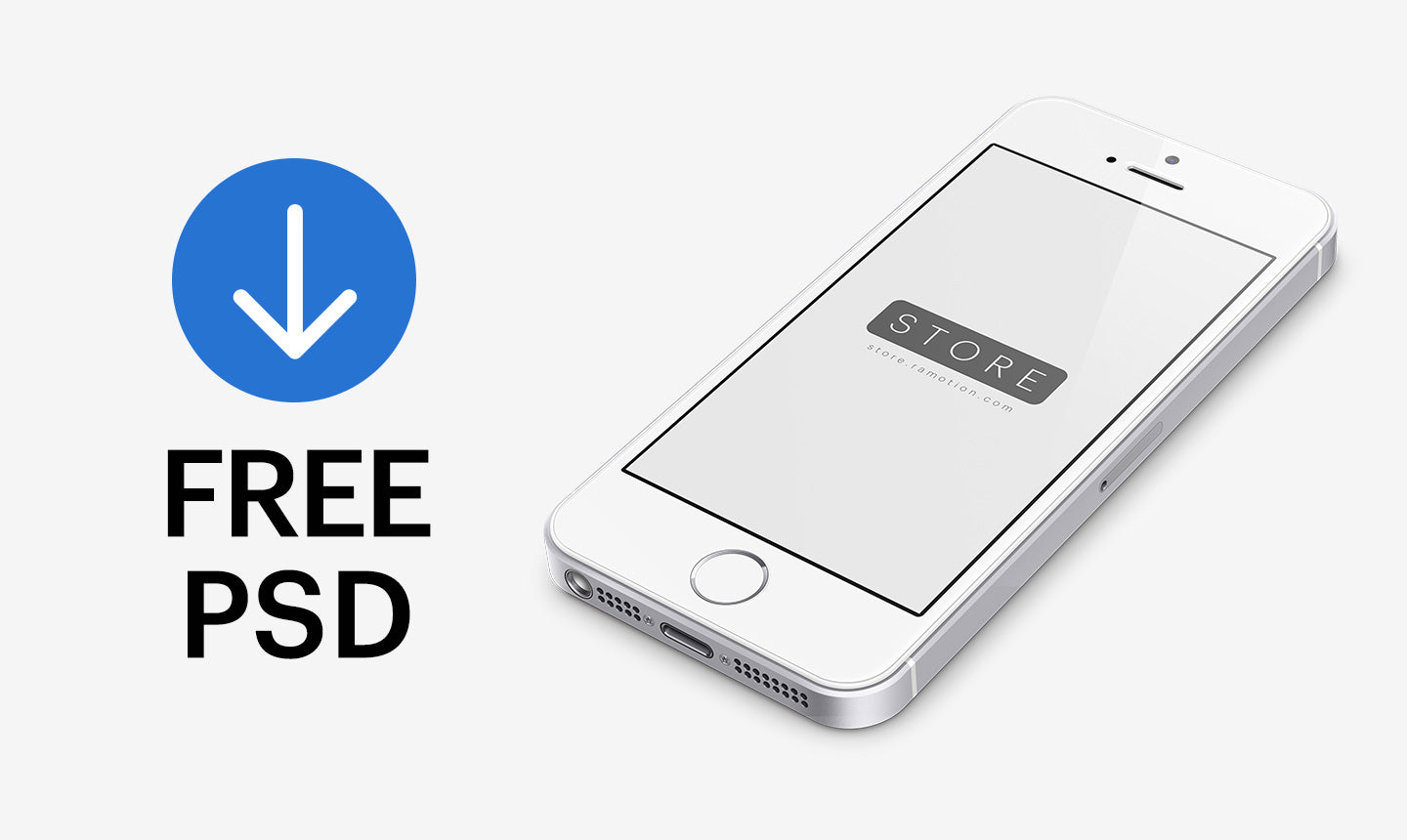 Free White iPhone SE Mockup [PSD]