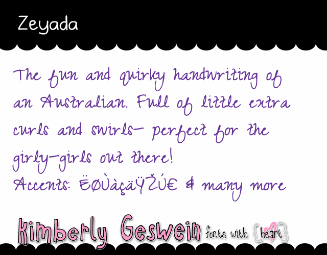 Free Zeyada Font