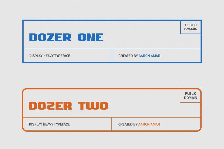 Free Font Dozer Typeface