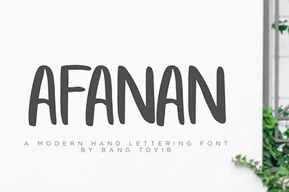 Free Afanan Brush Font Demo