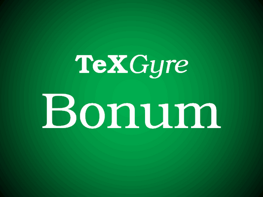 Free TeX Gyre Bonum Font