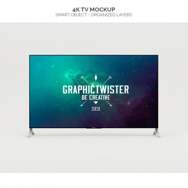 Free 4K Television Mock Up Psd