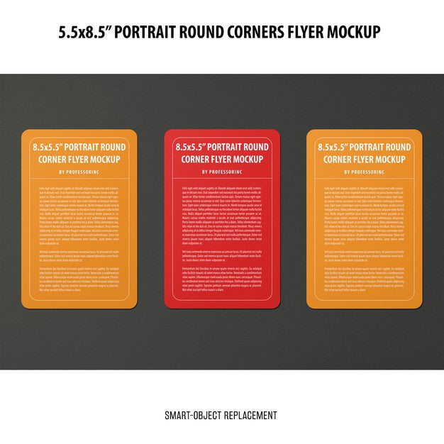 Free 5.5X8.5'' Portrait Flyer Mockup Psd