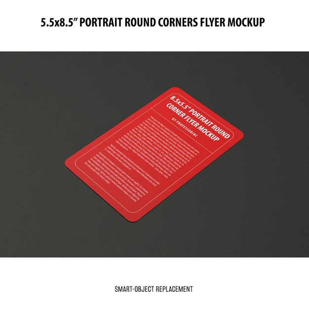 Free 5.5X8.5'' Portrait Flyer Mockup Psd