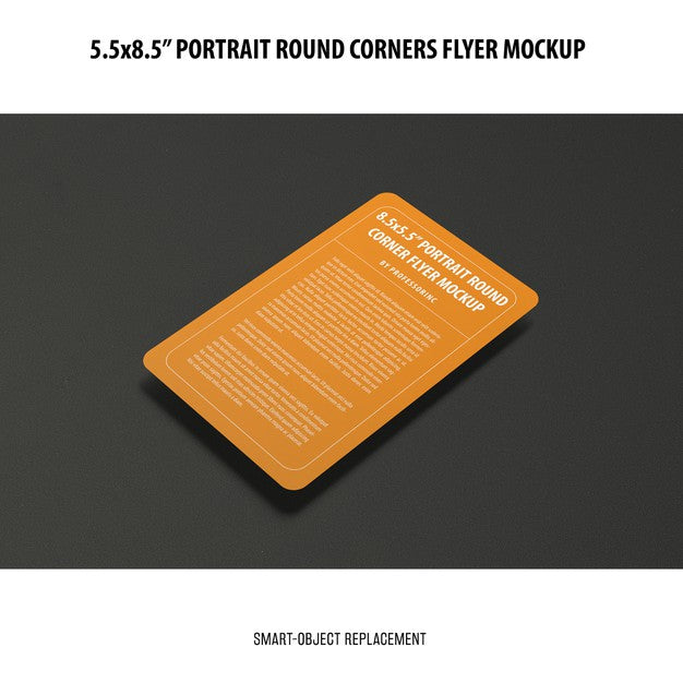 Free 5.5X8.5'' Portrait Flyer Mockup Psd