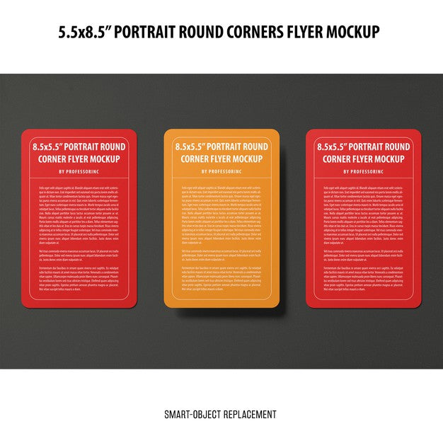 Free 5.5X8.5'' Portrait Flyer Mockup Psd