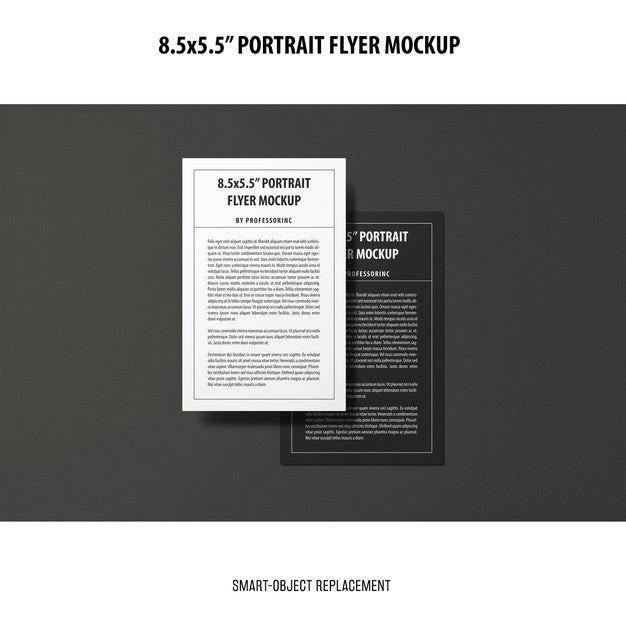 Free 5.5X8.5'' Portrait Flyer Mockup Psd