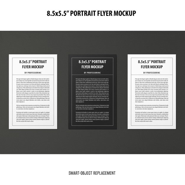 Free 5.5X8.5'' Portrait Flyer Mockup Psd