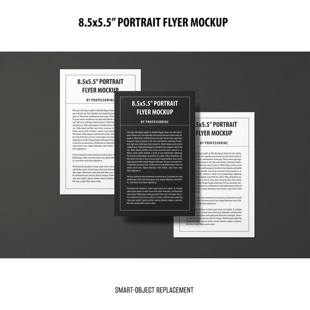 Free 5.5X8.5'' Portrait Flyer Mockup Psd