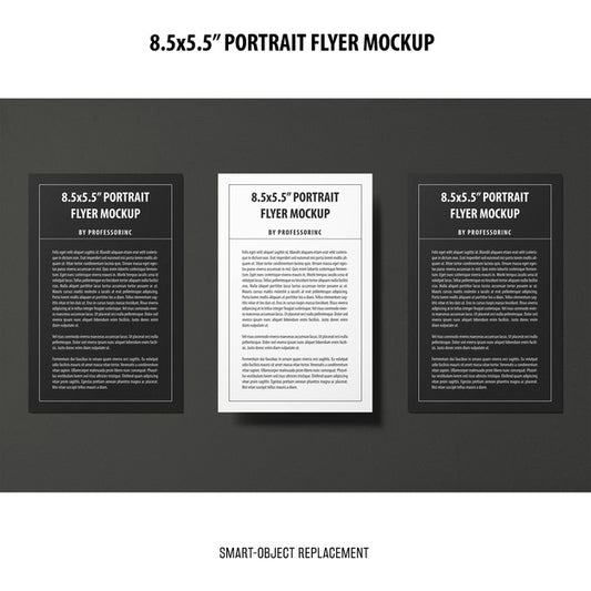 Free 5.5X8.5'' Portrait Flyer Mockup Psd