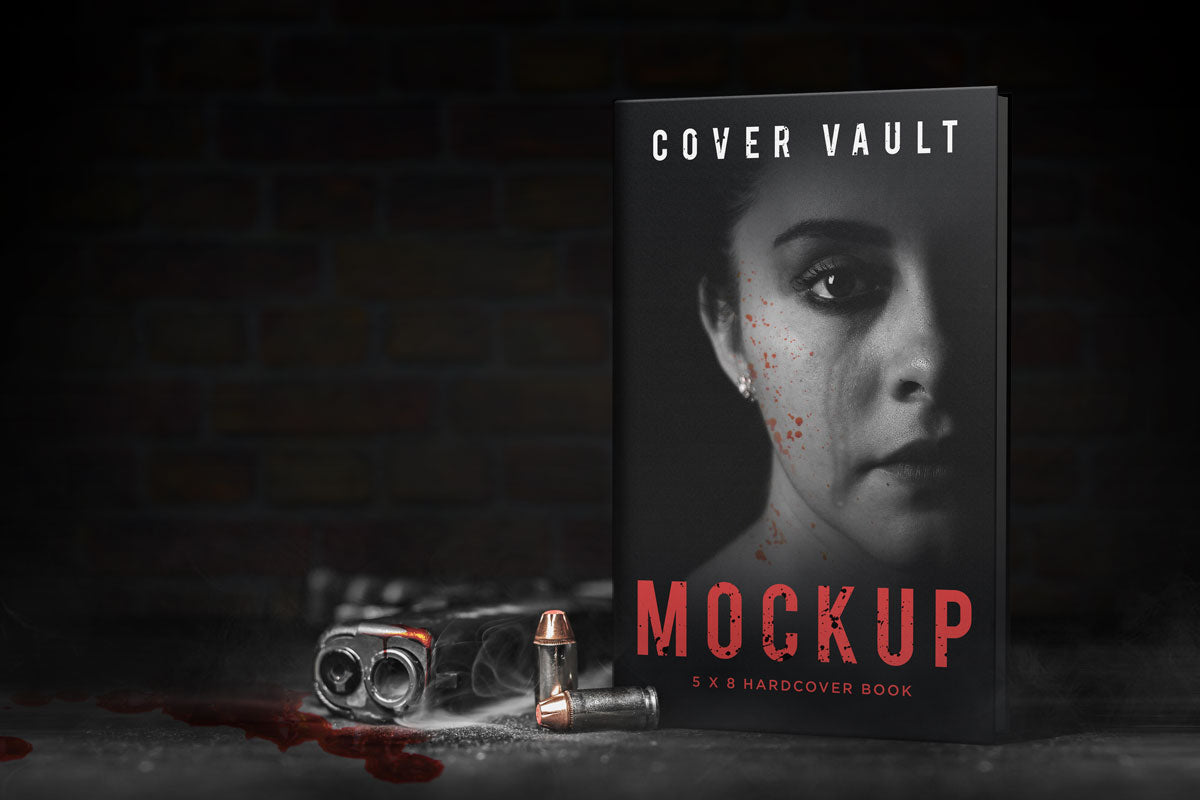 Free 5 X 8 Gun Crime Mystery Book Mockup