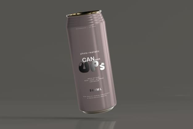 Free 500Ml Sleek Soda Can Mockup Psd