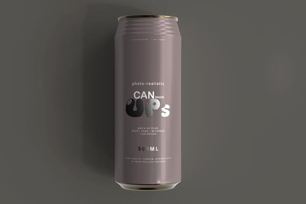 Free 500Ml Sleek Soda Can Mockup Psd