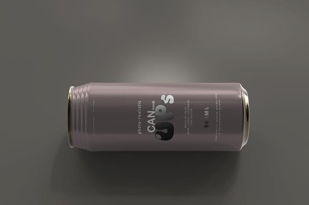 Free 500Ml Sleek Soda Can Mockup Psd