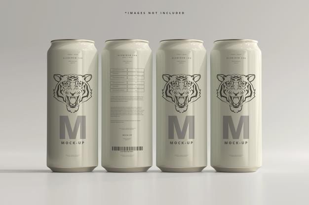 Free 500Ml Sleek Soda Or Beer Can Mockup Psd