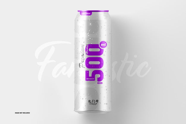 Free 500Ml Soda Can Mockup Psd