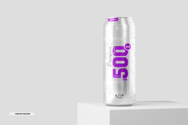 Free 500Ml Soda Can Mockup Psd