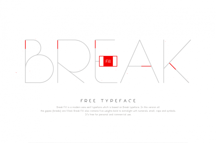 Free Break Fill Typeface