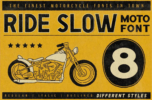 Free Ride Slow Font