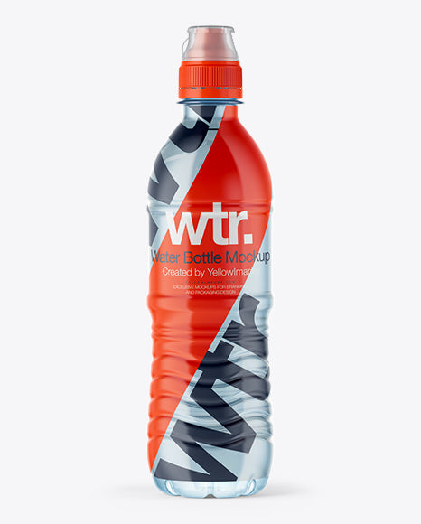 Free Mockup of Plastic 500ml Sport Bottle