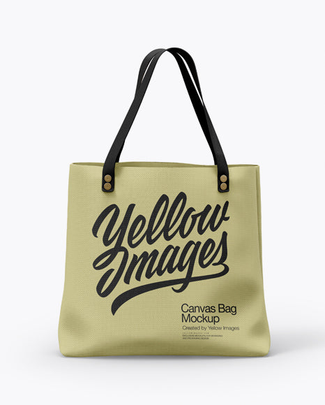 Free Canvas Bag Mockup Front View