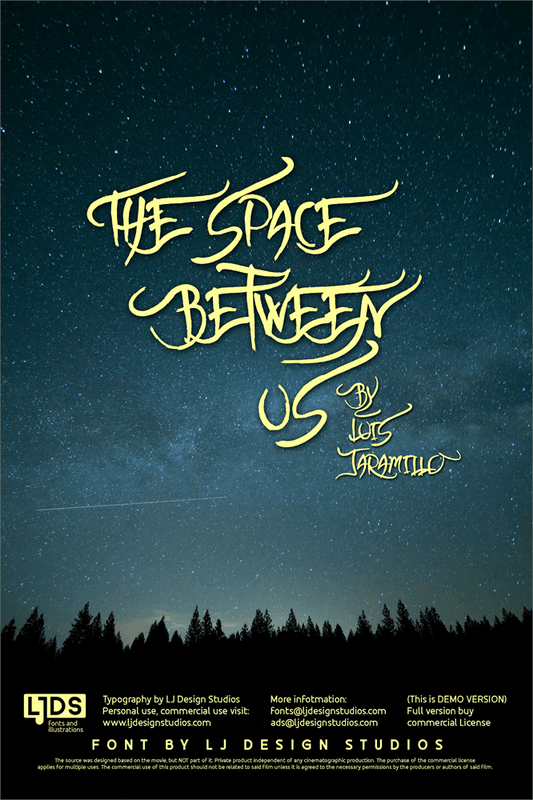Free The space between Us Font