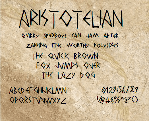 Free AristotelianNBP Font