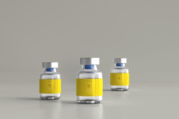 Free 5Ml Vial Bottle Mock Up Psd