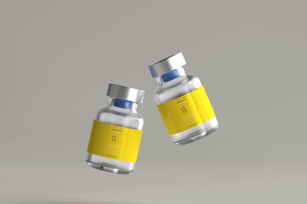 Free 5Ml Vial Bottle Mock Up Psd