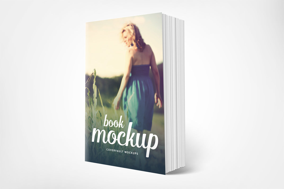 Free 6 X 9 Standing Paperback Book Mockup