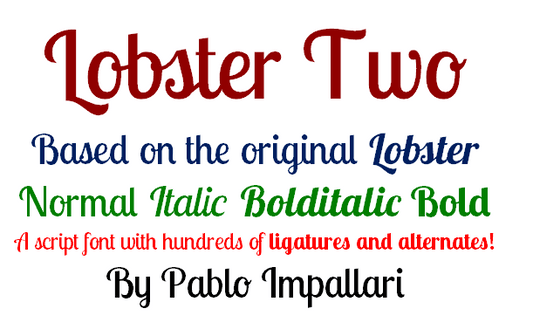 Free Lobster Two Font