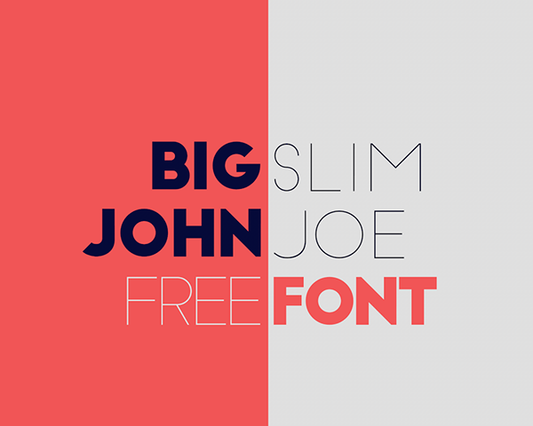 Free Font Big John vs Slim Jim