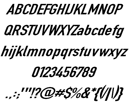 Free Din Kursivschrift Font