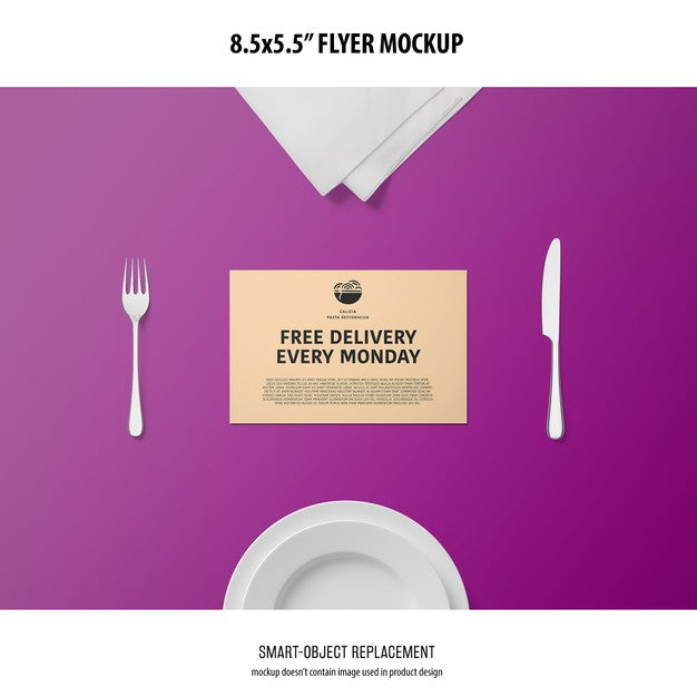 Free 8.5X5.5 Flyer Mockup Psd