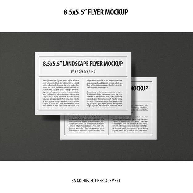 Free 8.5X5.5 Flyer Mockup Psd