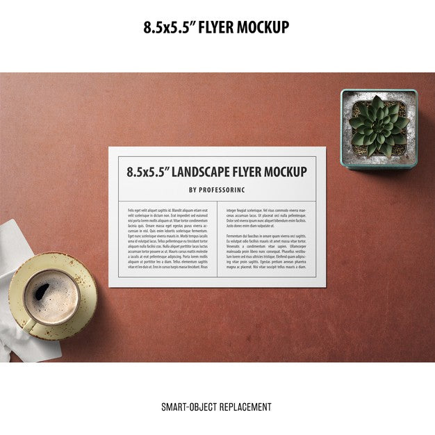 Free 8.5X5.5 Flyer Mockup Psd