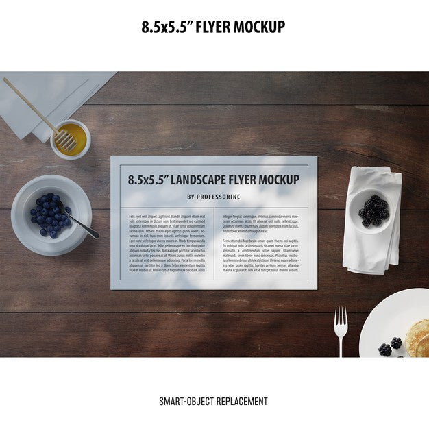 Free 8.5X5.5 Flyer Mockup Psd