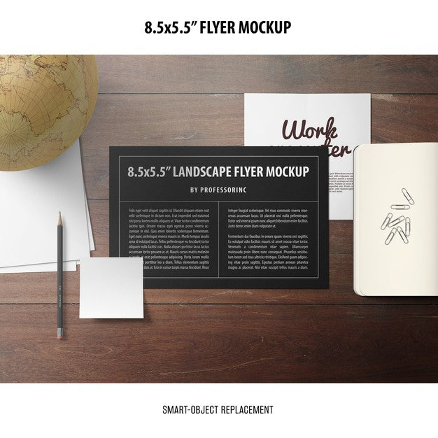 Free 8.5X5.5 Flyer Mockup Psd