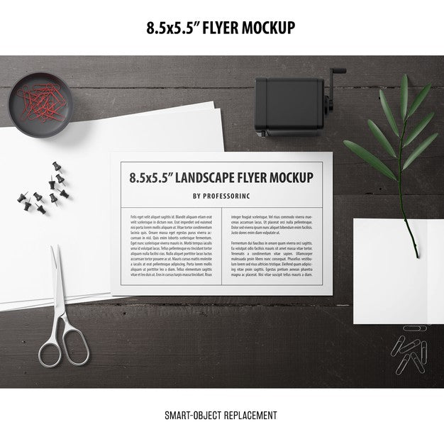 Free 8.5X5.5 Flyer Mockup Psd