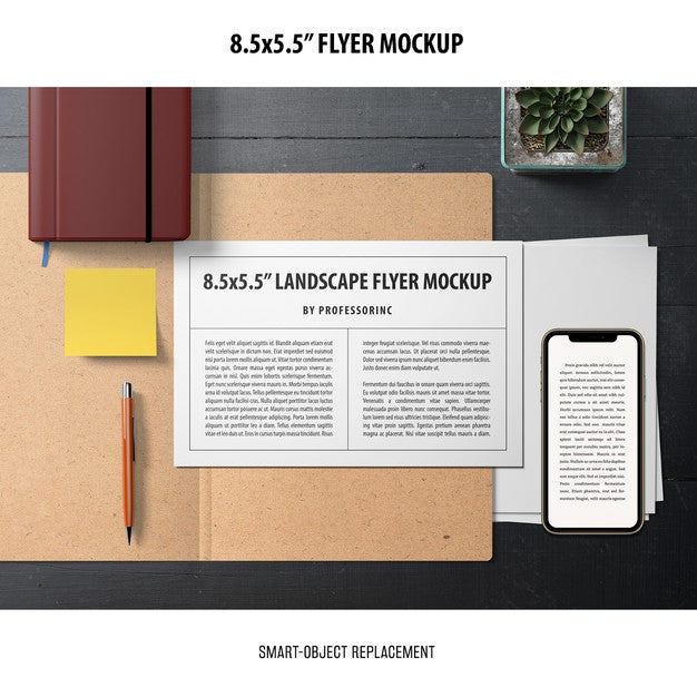 Free 8.5X5.5 Flyer Mockup Psd