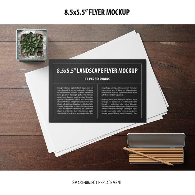 Free 8.5X5.5 Flyer Mockup Psd