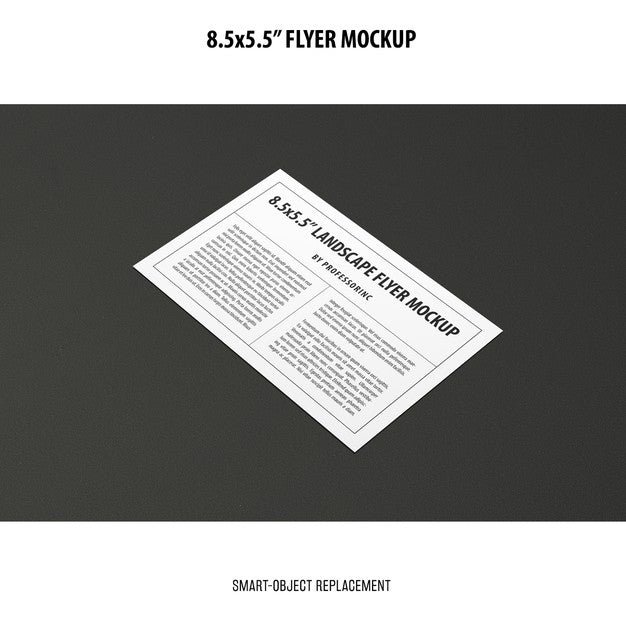 Free 8.5X5.5 Flyer Mockup Psd