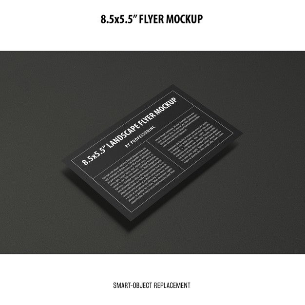 Free 8.5X5.5 Flyer Mockup Psd