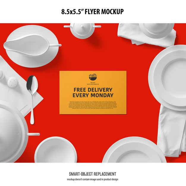 Free 8.5X5.5 Flyer Mockup Psd