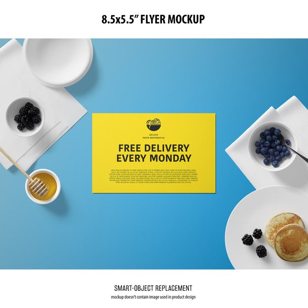 Free 8.5X5.5 Flyer Mockup Psd