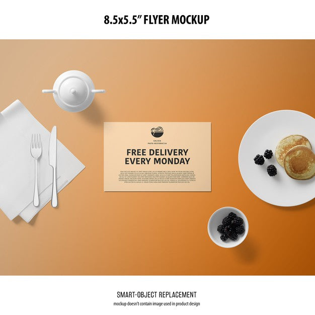 Free 8.5X5.5 Flyer Mockup Psd